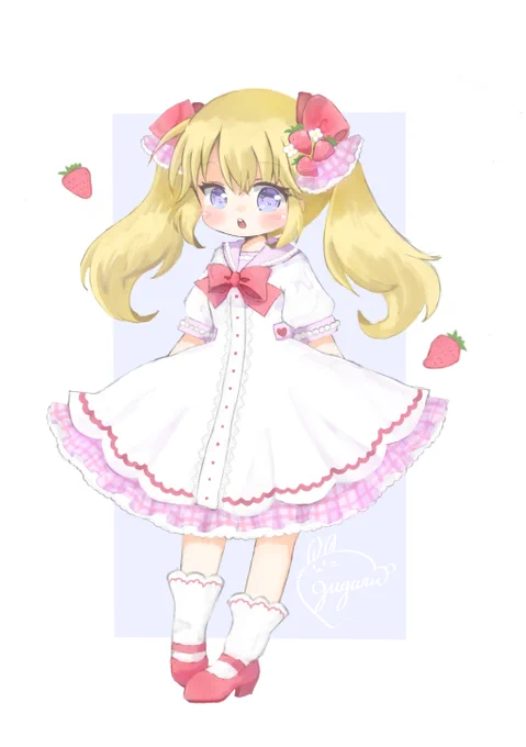 昼間に描いてた子を完成させた!厚塗り楽しい #ぐぐるの絵 #オリジナルイラスト