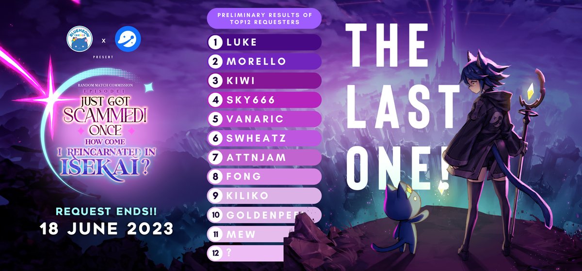 BasementLab_NFT's tweet image. THE LAST SEAT!!!! 
SEND REQUEST NOW!!!

Bring your characters to Bluemoew Isekai costume with 12 classes from 12 artist     

Link: recomet.io/request/plan/V… 

request ends: 18 JUNE 2023

Thank you
@mewmewnami and @Vanaric
for 2 latest requests