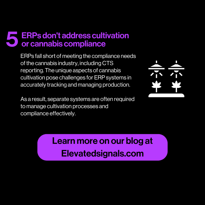 ElevatedSignals's tweet photo. Learn more about why Manufacturing Execution Systems (MES) might be a better fit than ERPs for your cannabis operation 👇