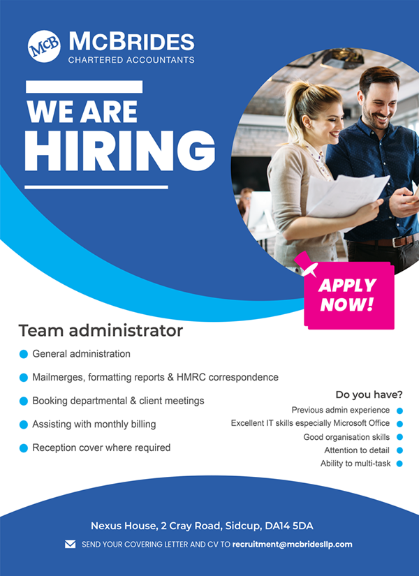 mcbridesllp's tweet photo. Are you looking for an exciting challenge in a busy growing department?  We are looking for a #teamadministror to help organise one of our teams and support them in delivering a high-quality service to our clients.  Find out more here...https://t.co/qyHLGGqr3r #recruitment https://t.co/tYJ5gVKRQc