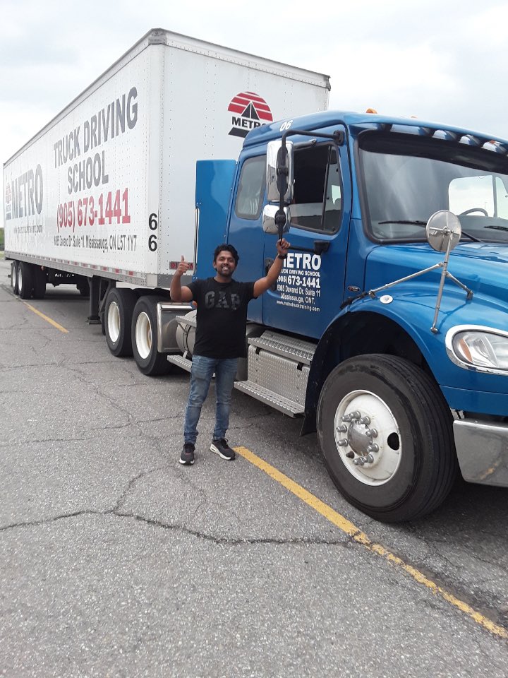 Congratulations to Sachin on passing his class A Road Test and getting his AZ Drivers Licence!! All the best in your new career and Drive Safe! #passed #roadtest #truckdriver #trucktraining #truckdrivertraining #truckdrivingschool #drivesafe #metrotruckschool