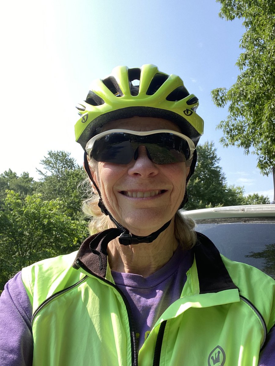 1st🚴‍♂️since hip replacement surgery! Bummed I won’t be riding in the #MSBikeRide with #GizmosGang -keeping Caitlin’s memory going. I’ll be back next year 💜