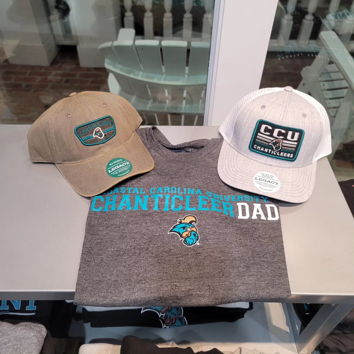 Looking to get Dad decked out in Teal this Father's Day? Stop by for the best selection of Chanticleer merchandise on the Grand Stand. We are open until 11pm! #tealnation #chantsup #ccu