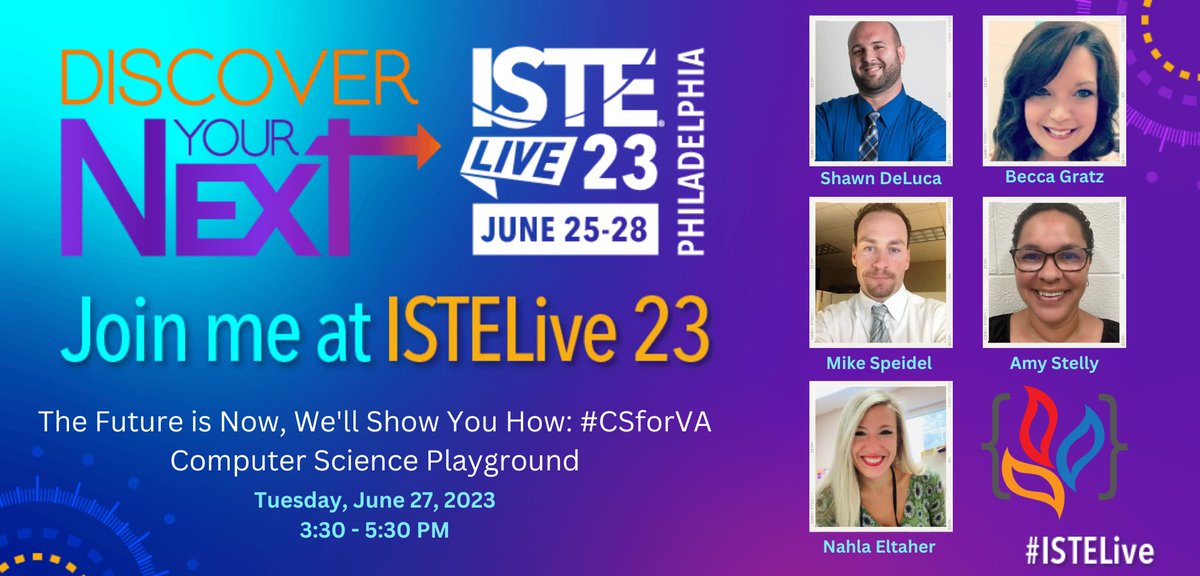 Please join our Instructional Facilitators of Computer Science as they present <a href="/ISTEofficial/">ISTE</a> on June 27th. They will be highlighting how <a href="/LCPSOfficial/">LCPS News</a> has been integrating Computer Science and Computational Thinking into grades K-8.