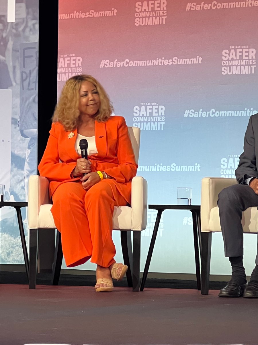 MomsDemand's tweet photo. “I am a Black woman who ran in ruby red Georgia on the number one policy of gun safety. And people said… you can’t win.” - @RepLucyMcBath who helped champion the historic Bipartisan Safer Communities Act #SaferCommunitiesSummit https://t.co/g9LqgAvZkz