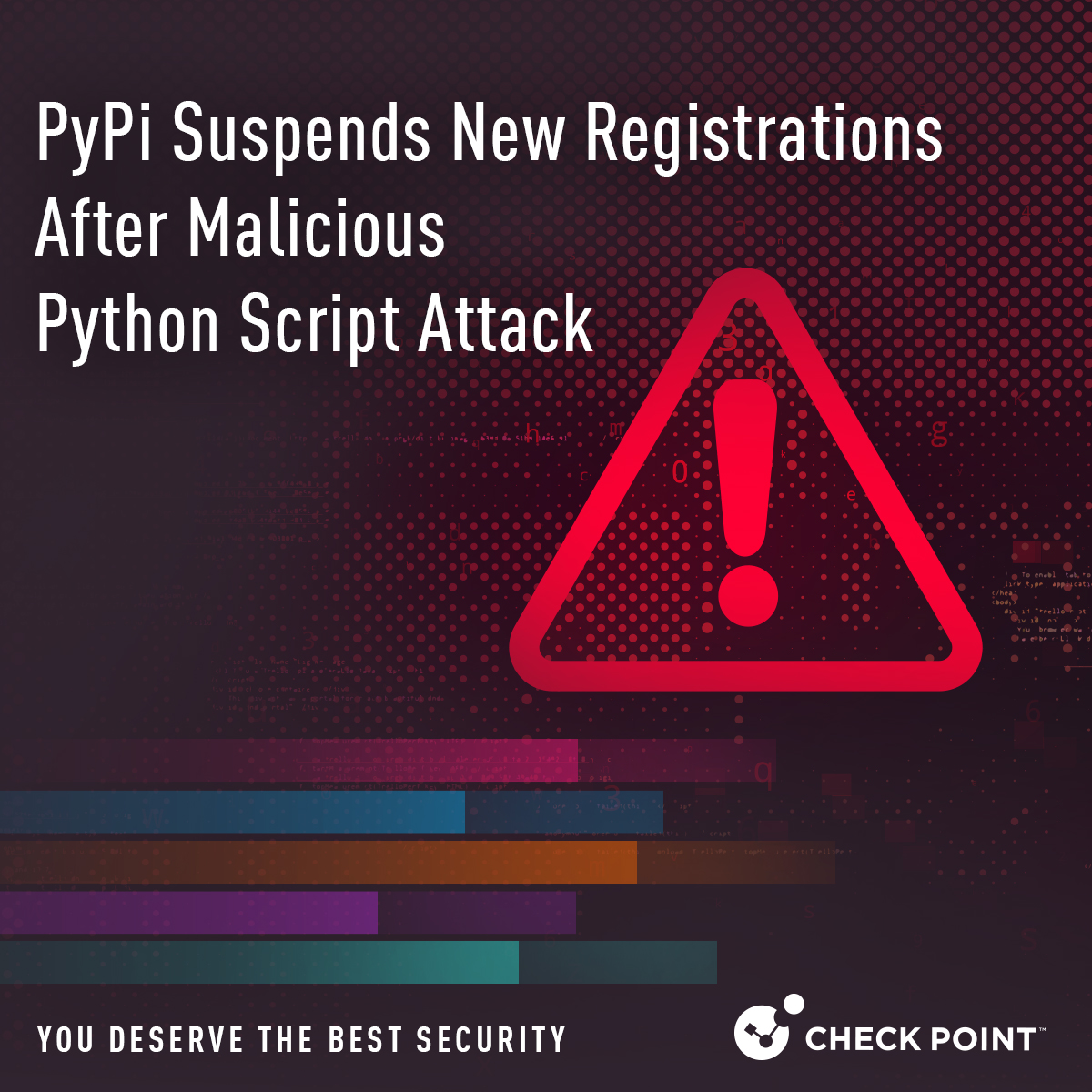 CheckPointSW's tweet image. #PyPi has suspended new user registrations and project creations due to a large volume of malicious packages.
Learn about the risks of trusting uninspected third-party code and see which packages are affected: bit.ly/3JhP7pO #PythonSecurity