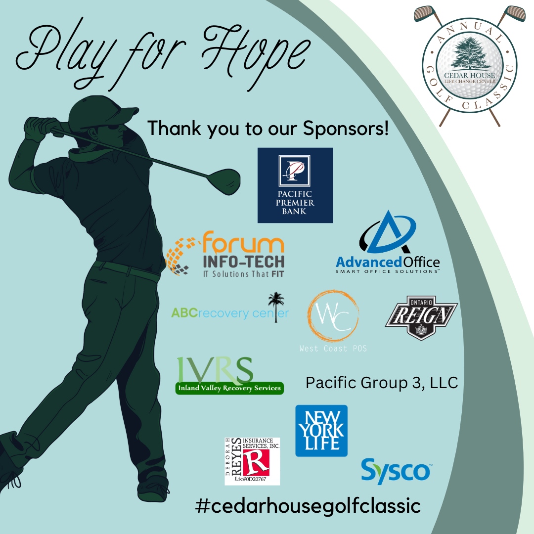 Today is the Cedar House Golf Classic! Thank you to our sponsors, golfers, and in-kind donors for making this event possible! #cedarhousegolfclassic #cedarhouselifechangers