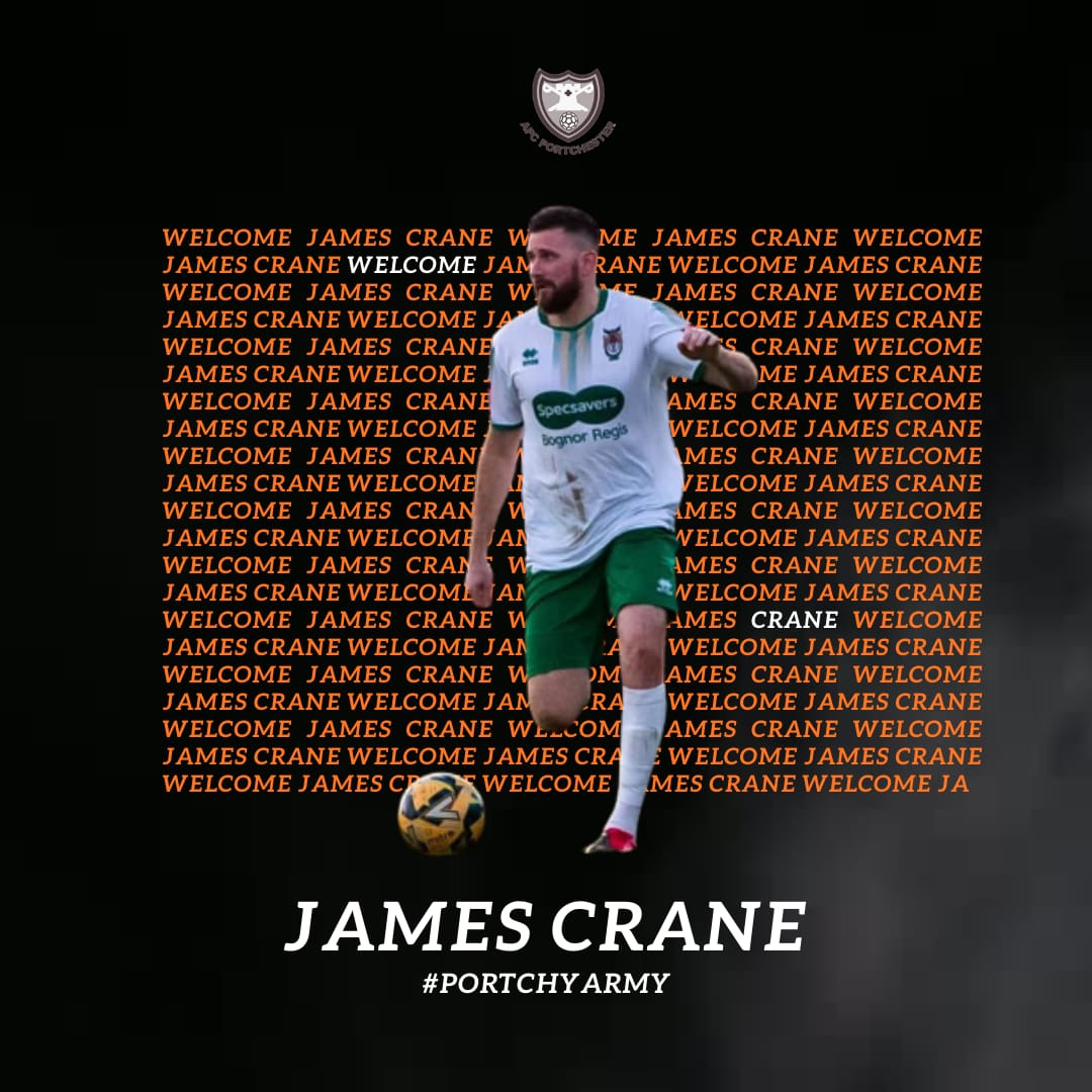 🚨🚨NEW SIGNING ALERT!!!🚨🚨

We're delighted to welcome James Crane to AFC Portchester for 2023-24.  

The defender has previously played over 500 games for Bognor Regis Town and had a spell at Horndean last season.