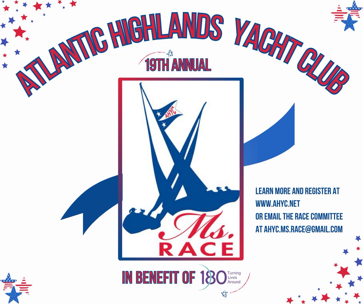 RT @180nj
will host the 19th annual Ms. Race in benefit of #180NJ   Learn more at bit.ly/46krln4Please join us for the Ms. Race!  On Saturday, August 19th the@AH_YachtClub