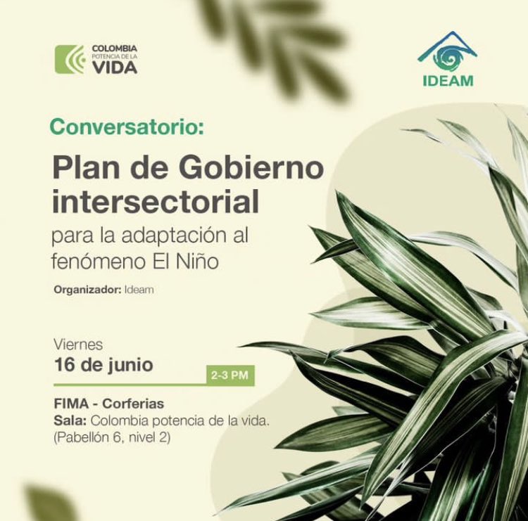 IDEAMColombia's tweet photo. #HOY | Nuestra directora @ghisecheverry será panelista del espacio: Plan de gobierno intersectorial para la adaptación al fenómeno del niño en #FIMA2023
¡No te lo pierdas! Viernes 16 de junio 2:00 p.m. pabellón 6, nivel 2 en @CorferiasBogota
#IDEAMEnFIMA
#FIMAConectaLaVida https://t.co/VFNLTLebRu