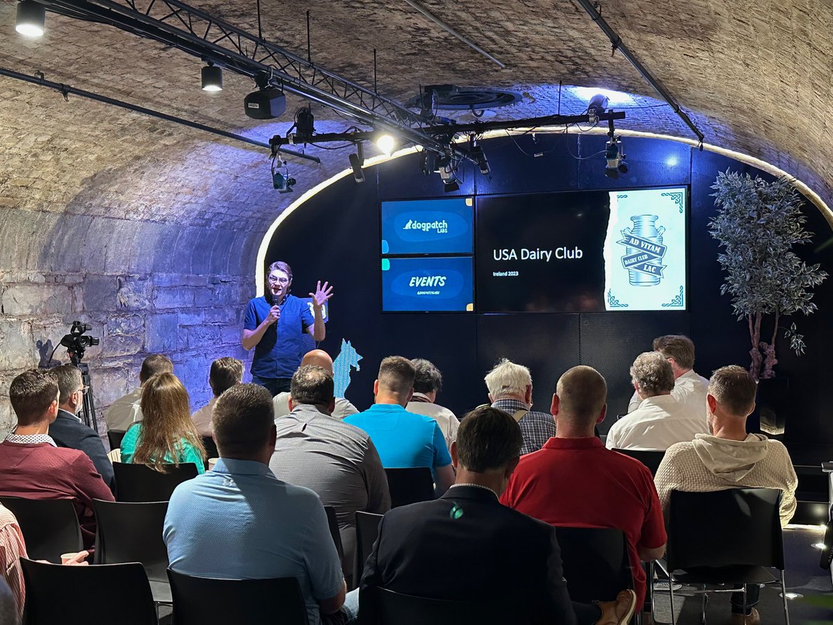 Aidan J. Connolly (@ajconnolly1) on Twitter photo Back in the dungeon <a href="/dogpatchlabs/">Dogpatch Labs</a> with the US Dairy club.
US milk producers (1 million cows) pitched <a href="/cainthus/">Cainthus</a> @CattleEye <a href="/smaXtec/">smaXtec</a> <a href="/MicronAgritech/">Micron Agritech</a> & <a href="/Herdwatch/">Herdwatch ® | Simplifying Livestock</a>.
Scott Sexton of <a href="/Ever_Ag_Insight/">Ever.Ag - Insights</a> summarized connecting data on farm.
#innovation #sustainable #ESG #AgTech Back in the dungeon <a href="/dogpatchlabs/">Dogpatch Labs</a> with the US Dairy club.
US milk producers (1 million cows) pitched <a href="/cainthus/">Cainthus</a> @CattleEye <a href="/smaXtec/">smaXtec</a> <a href="/MicronAgritech/">Micron Agritech</a> & <a href="/Herdwatch/">Herdwatch ® | Simplifying Livestock</a>.
Scott Sexton of <a href="/Ever_Ag_Insight/">Ever.Ag - Insights</a> summarized connecting data on farm.
#innovation #sustainable #ESG #AgTech