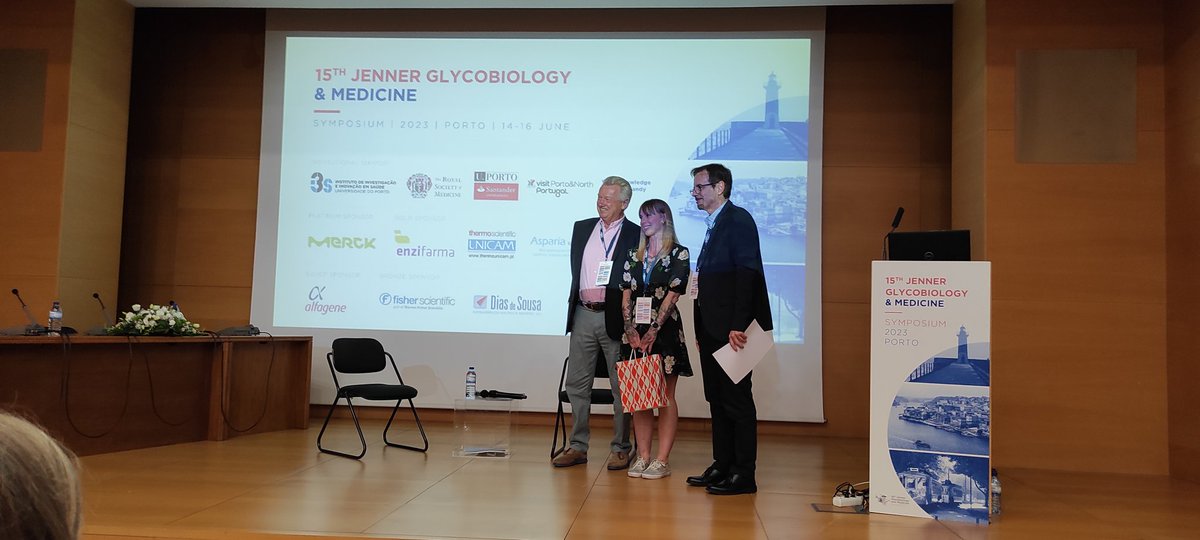 Congratulations to Angelina Kasprowicz fior the first poster price she got at the 15th Jenner Glycobiology and medicine meeting :