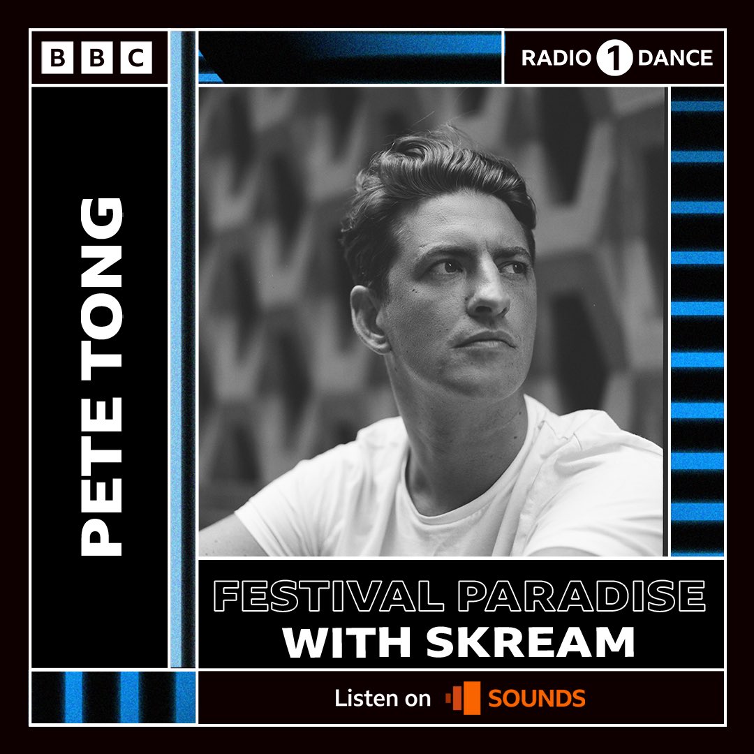 Pete Tong mbe (@petetong) on Twitter photo Tonight on <a href="/BBCR1/">BBC Radio 1</a>. <a href="/I_Skream/">Oliver Jones</a> takes us to Festival Paradise + lots of new music from <a href="/CamelPhat/">CAMELPHAT</a>, <a href="/demiriquisimo/">Demi Riquísimo</a>, <a href="/torrenfoot/">TORREN FØØT</a>, <a href="/eats_everything/">TwEats Everything</a>, <a href="/joehertzmusic/">Joe Hertz</a> & many more. Tonight on <a href="/BBCR1/">BBC Radio 1</a>. <a href="/I_Skream/">Oliver Jones</a> takes us to Festival Paradise + lots of new music from <a href="/CamelPhat/">CAMELPHAT</a>, <a href="/demiriquisimo/">Demi Riquísimo</a>, <a href="/torrenfoot/">TORREN FØØT</a>, <a href="/eats_everything/">TwEats Everything</a>, <a href="/joehertzmusic/">Joe Hertz</a> & many more.