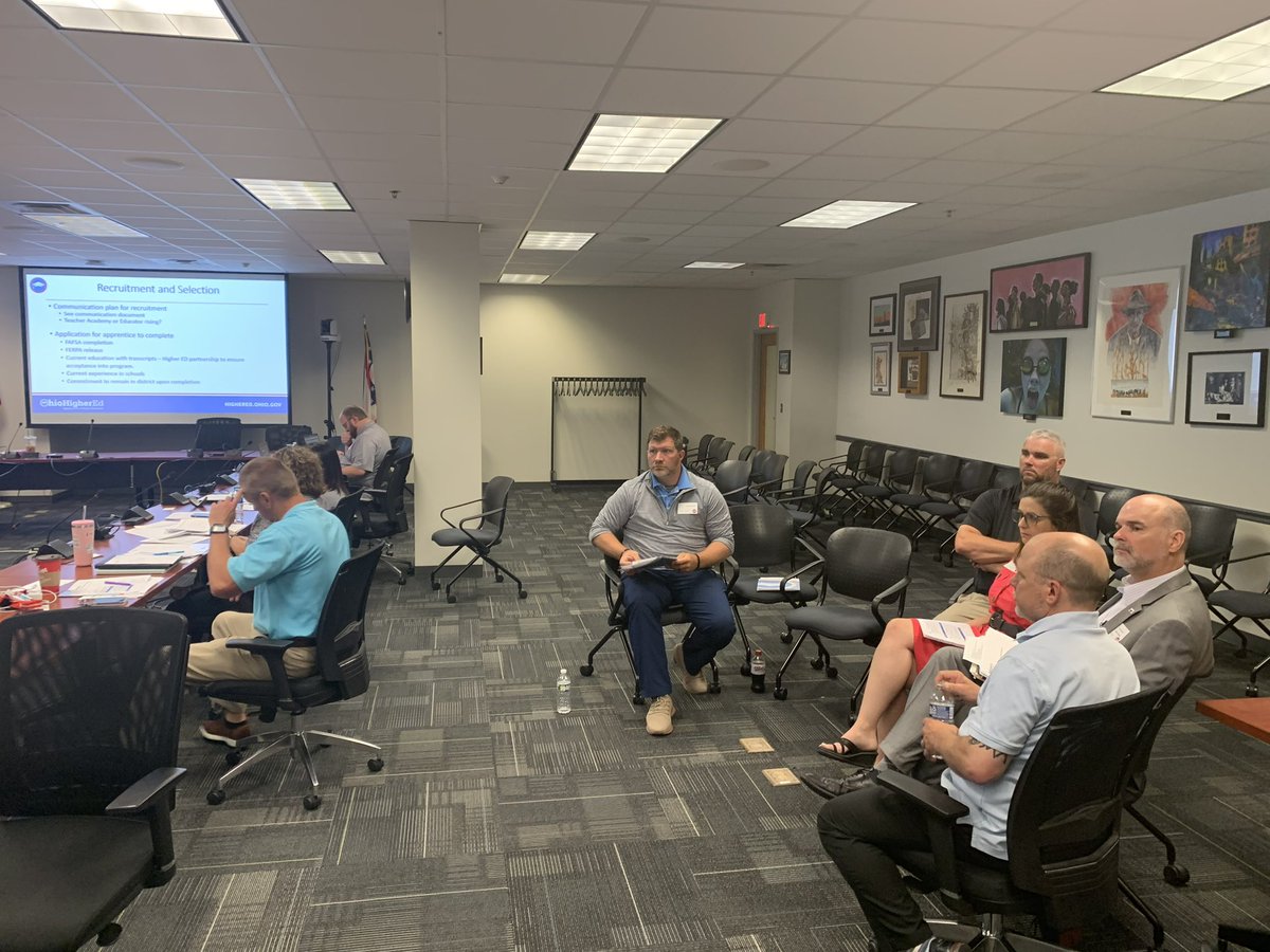 Superintendent, Dalton Summers and Dave Hire from the OVESC are in Columbus  working on the Grow Your Own Teacher Apprenticeship Program, #SERVE