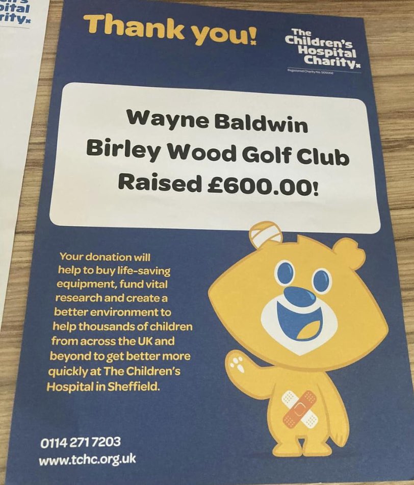 Birley Wood GolfClub (@birleywoodgc) on Twitter photo Well done to the members and friends of Birley Wood who have contributed to this great amount that has been raised for Children’s Hospital and thanks to Wayne for organising all the raffles <a href="/SheffChildrens/">Sheffield Children's</a> Well done to the members and friends of Birley Wood who have contributed to this great amount that has been raised for Children’s Hospital and thanks to Wayne for organising all the raffles <a href="/SheffChildrens/">Sheffield Children's</a>