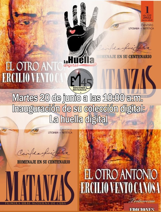 edicionesmtz's tweet photo. #Ediciones #Matanzas invita a todos sus #lectores, y #escritores, a un encuentro en su sede, en la Casa de las #Letras #Digdora Alonso, este martes 20 de #junio a las 10:00 a.m. para inaugurar su colección digital, La #huella #digital https://t.co/ix7MVgBVY7