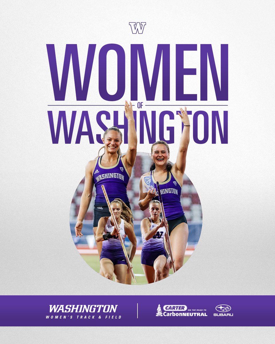 WOMEN OF WASHINGTON 
Sara Borton 🤝 Nastassja Campbell  

An awesome outdoor season for the Husky pole vaulters!  

🏆 Pac-12 co-Champions 
🥈 Campbell: NCAA Runner-Up 
🏅 Borton: Podium finish (tied sixth) 
🌟 First Team All-America x2  

#GoHuskies x <a href="/UWTrack/">Washington Track & Field and Cross Country</a>