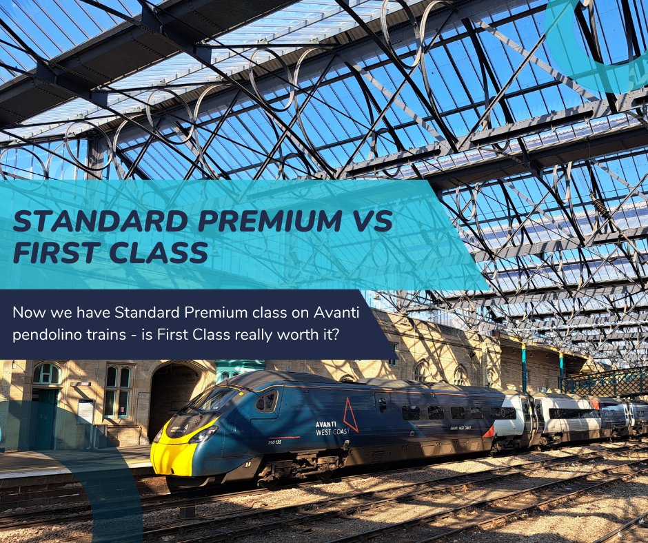 railsmartr's tweet photo. You're travelling with #AvantiWestCoast and thinking about upgrading. Should you choose Standard Premium or First Class? Which is better value and is First Class worth it anymore?

https://t.co/R9GhuER9IJ

#uktraintravel #avanti #standardpremium #firstclass #pendolino https://t.co/4jXIxx5CMg