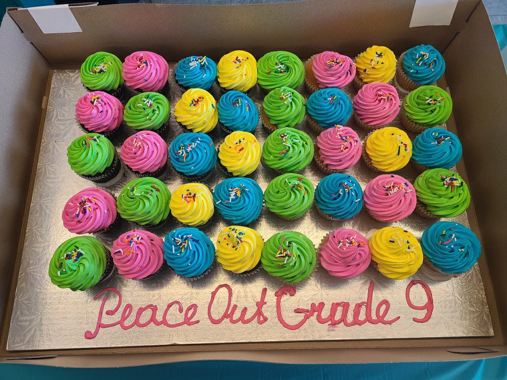 Thank you to Colemans on Newfoundland Drive for their generous donation of cupcakes for our grade nine leaving ceremony.
