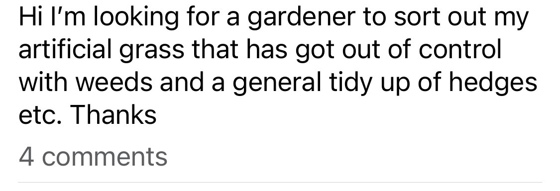 Ah, that pesky low maintenance plastic grass - thought you’d appreciate this (spotted on my local FB group), @Shitlawns @capabilitycharl (never mind it’s also bird nesting season) #gardening