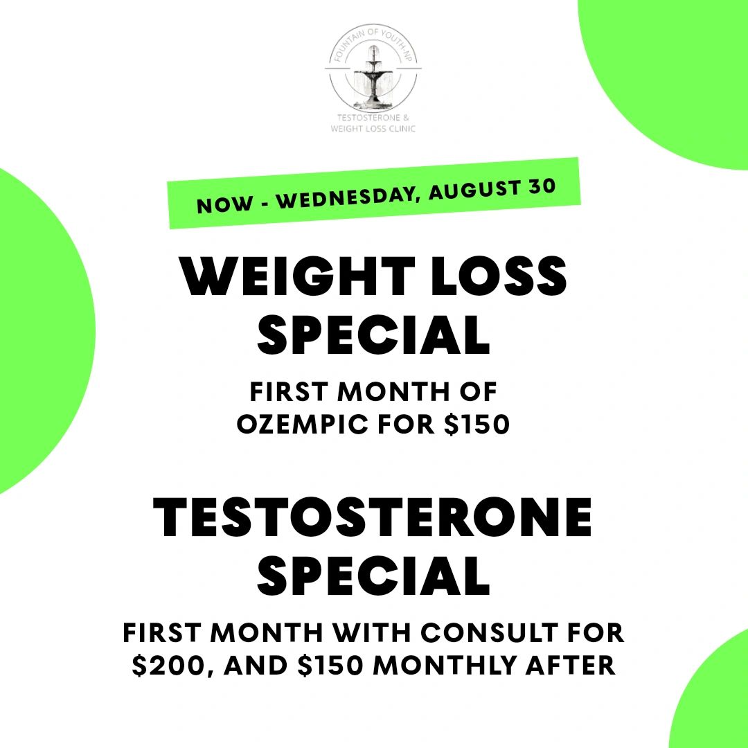 Feel confident and energized! Our weight loss and testosterone treatments offer many benefits. Please contact us directly with any questions, comments, or scheduling inquiries you may have: (210) 478-9855.

#HealthClinic