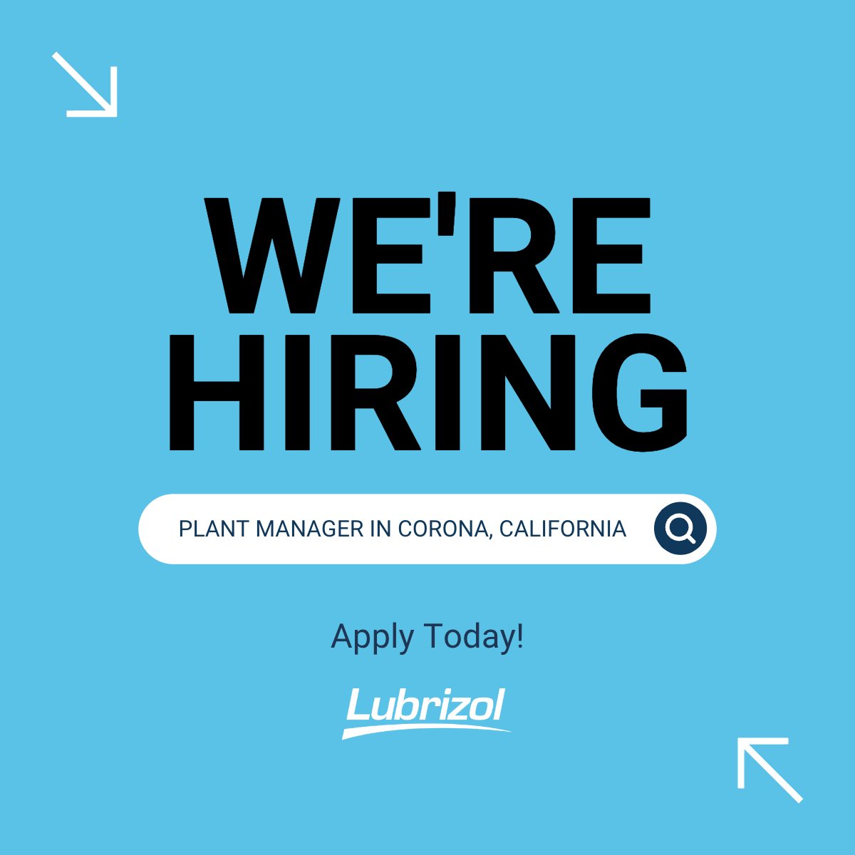 If you have a passion for upholding a culture of safety and being involved in multiple business functions, this job might be for you! We’re looking for a Plant Manager for our location in Corona, California. go.lubrizol.com/xnhm6cqz #Hiring #NewJobs