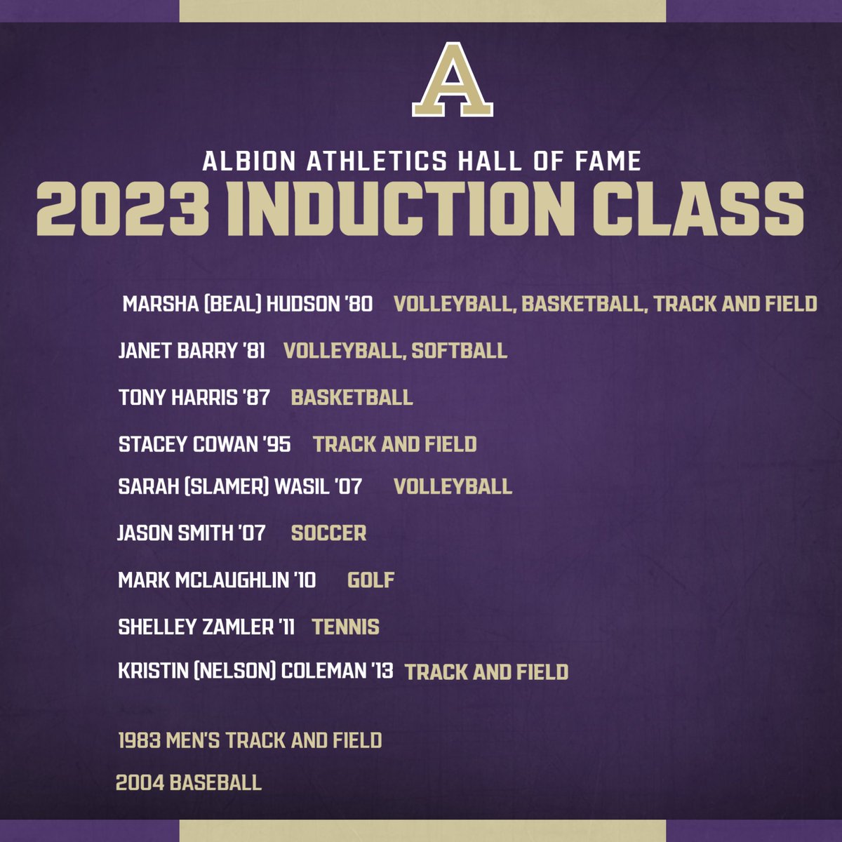 We are excited to announce the 2023 Athletics Hall of Fame induction class, to be honored Sep. 29. Check out the full release at gobrits.com.