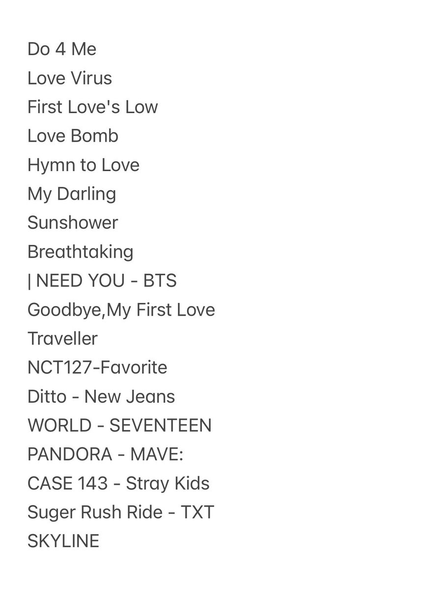 EPEX 1st FANCON ＜SUNSHOWER＞ 
in JAPAN setlist セトリ