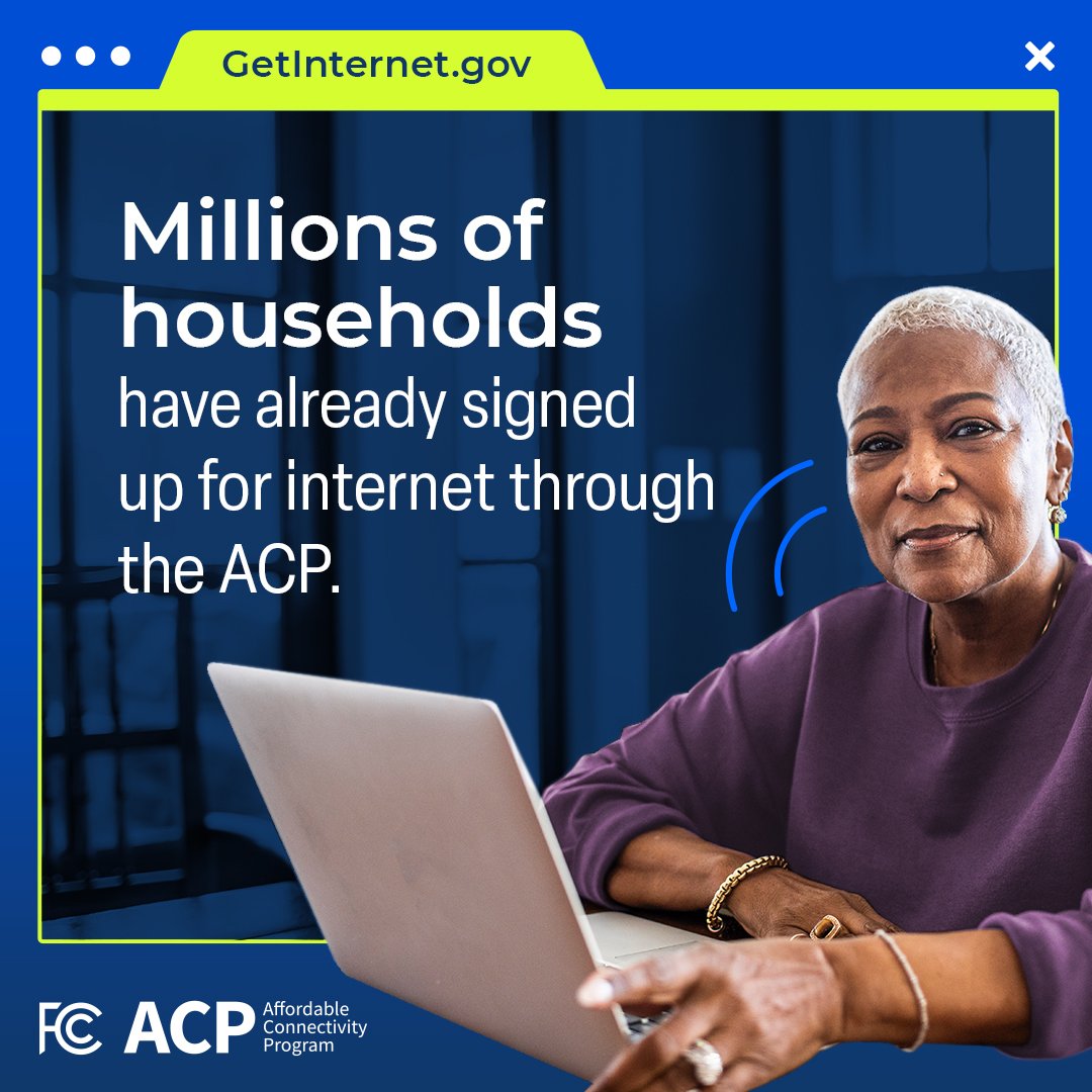 The Affordable Connectivity Program helps households get the high-speed internet service they need for work, school, health care and more. Learn how: fcc.gov/acp