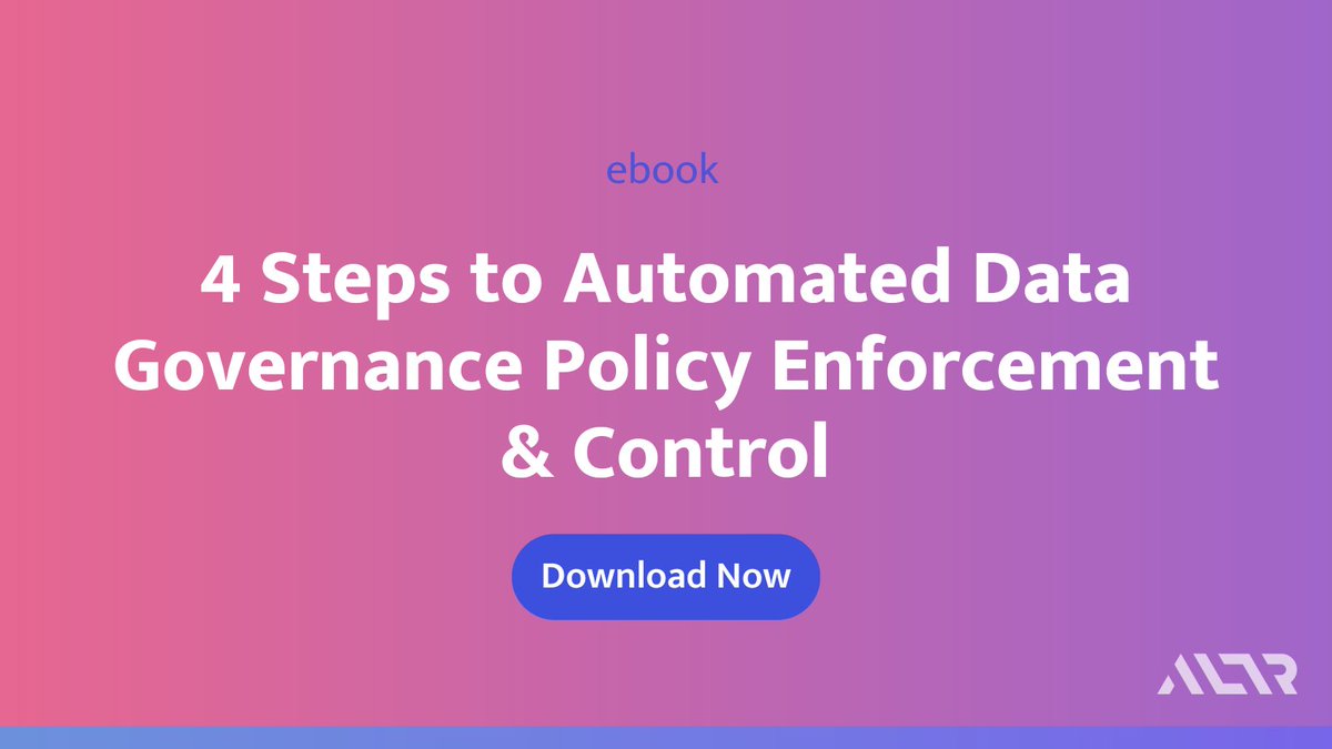It's time to go beyond just #datadiscovery or #dataclassification. Automated #datagovernance is where it's at. 

altr.com/resource/4-ste…