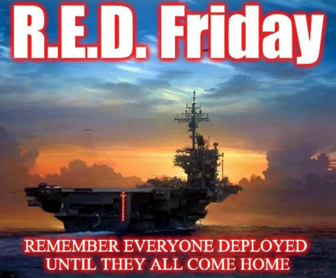Remember Everyone Deployed 
#REDFriday #REDFridayeveryday 
#LestWeForget #neverforget #USA 
#RememberEveryoneDeployed