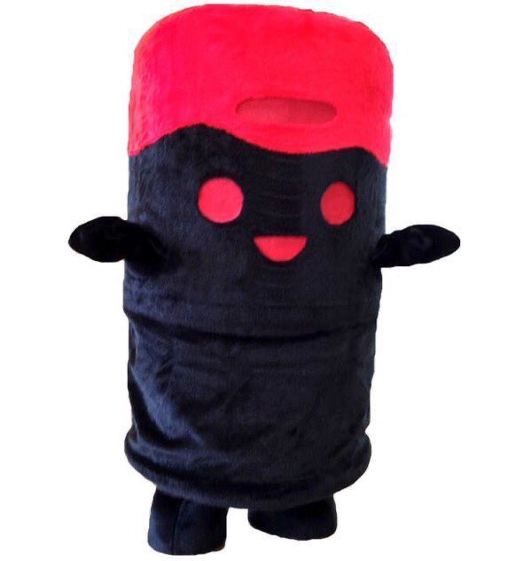Sumikko, a lump of burning charcoal, is the mascot of Sumita, a town in Japan. Sumikko is smoldering with hot passion and red-faced with burning shame.