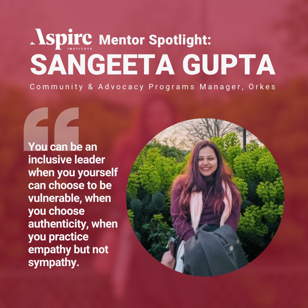 Our alumni had the chance to hear from Sangeeta Gupta, the Community & Advocacy Programs Manager at Orkes. She spoke about the importance of diversity in the workplace and challenging our preconceived notions about what kind of person 'fits' in a particular role. #aspireleaders