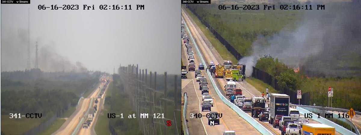 ⚠️TRAFFIC ALERT⚠️ Northbound U.S. 1 traffic diverted at MM 106 to County Road 905 due to a vehicle fire on The Stretch. Expect long southbound delays as well entering the Keys due to onlooker delays, fire activity and inbound weekend traffic. Follow @mcsonews