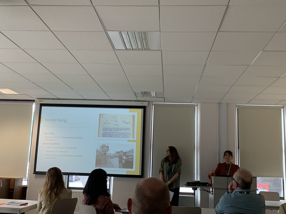 siobhanmc74's tweet photo. Some great projects on the Irish/UK border developing - border lives, women and the border, border crime and everyday security @blalygamal @BORDEX_project and Dyuti Chakravarthy. Really looking forward to hearing the findings, perhaps at NSCC24! #nscc23 https://t.co/eI5jOTtWDx