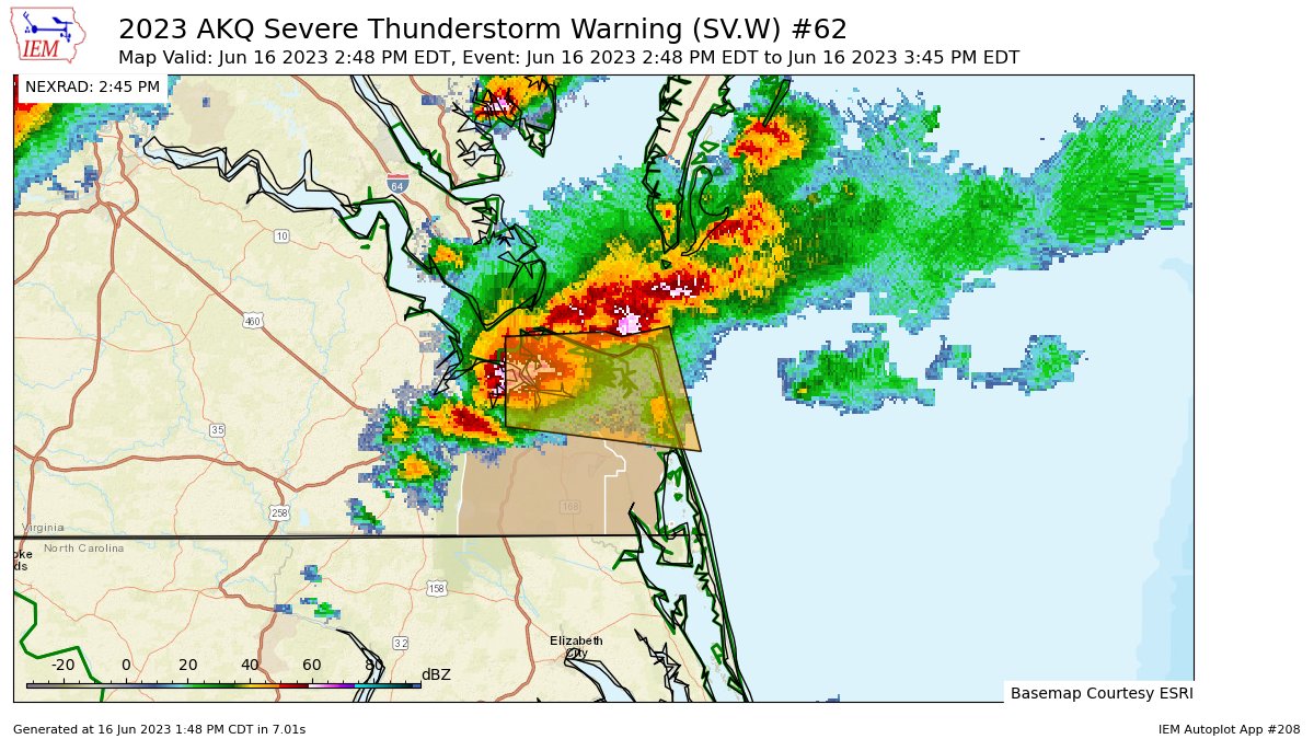 Williamsburg, VA, US on Twitter "June 16, 2023 at 0248PMAKQ issues