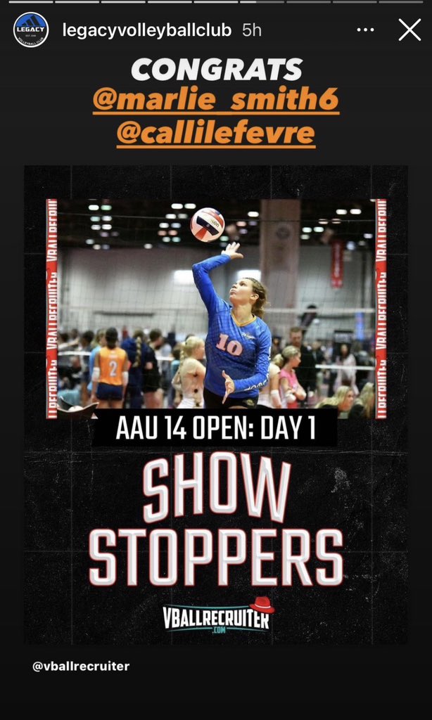 Thank you <a href="/VBallrecruiter/">Kara Hill</a> !!