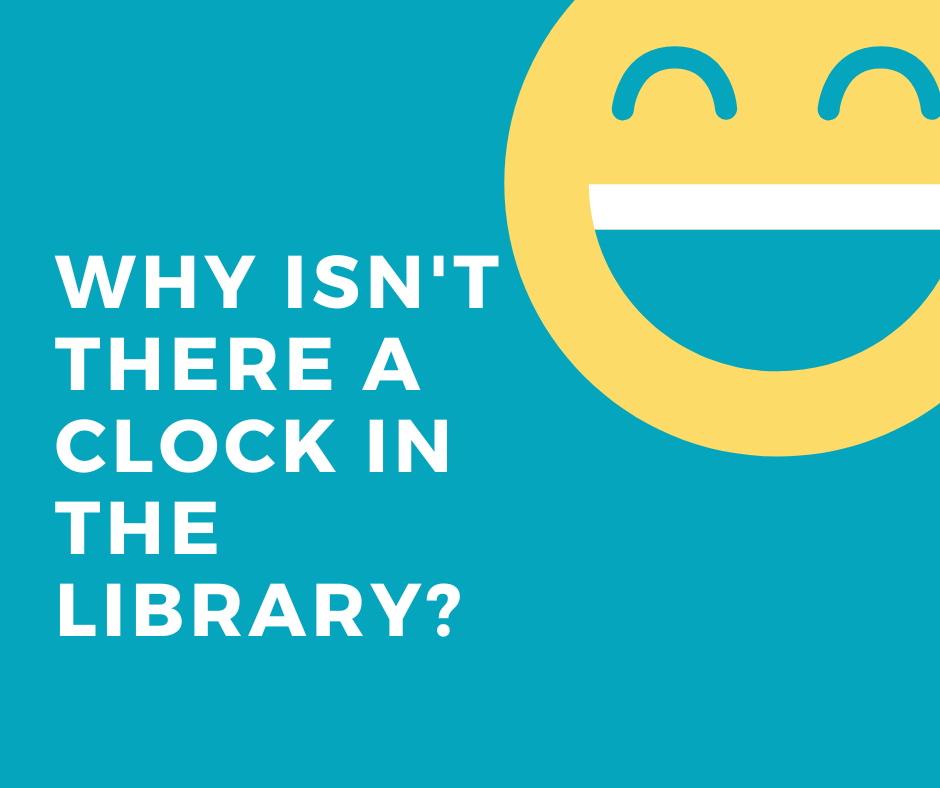 theRead21's tweet photo. #Fridayfunny  #jokeoftheday Why isn't there a clock in the library?

answer posted at 5:00 p.m. https://t.co/9FCQ5kxkF8