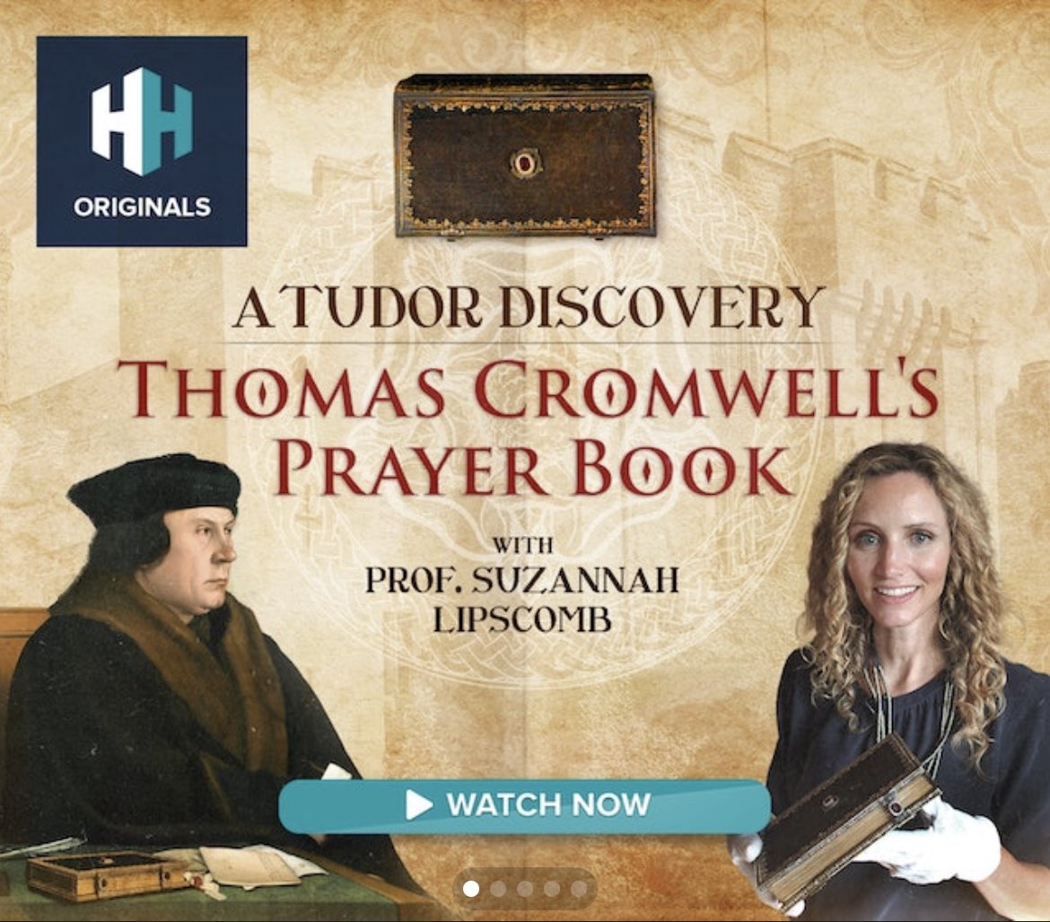 DrOwenEmmerson's tweet photo. Find out how @kateemccaffrey, @Alipalmer1979 &amp; I discovered the book depicted in #Holbein’s portrait of #ThomasCromwell in this brand new @HistoryHit documentary with Professor Suzannah Lipscomb! @HeverCastle @sixteenthCgirl 
https://t.co/Jyl0WqgS7R https://t.co/oHJnslXSly