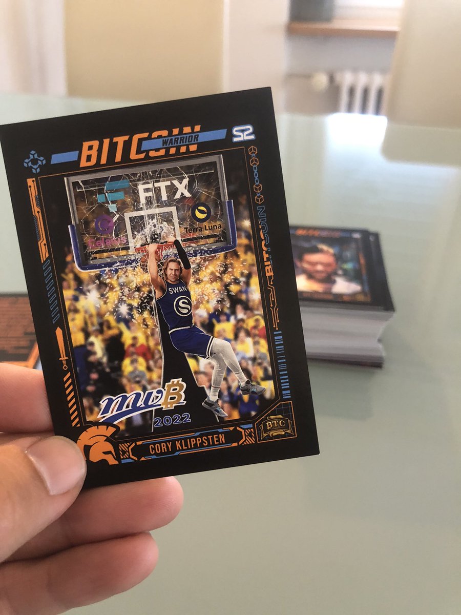 LMAO @coryklippsten , this card just crack me up 😂😂😂😂 
Fuck FTX, Celsius and terra Luna.
#bitcointradingcards @btc_cards