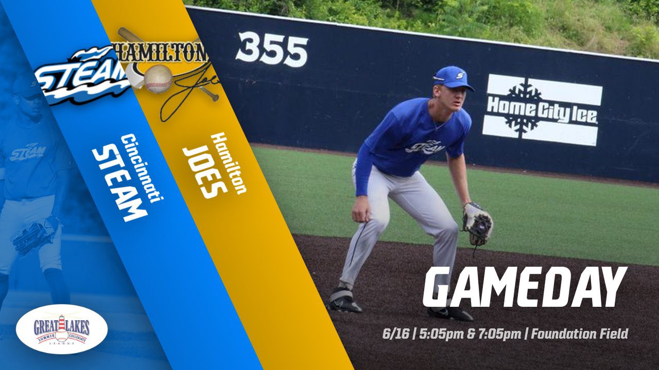 Cincinnati Steam Baseball on Twitter "DOUBLEHEADER GAMEDAY! 🆚 HamiltonJoes ⏰ 505pm & 705pm