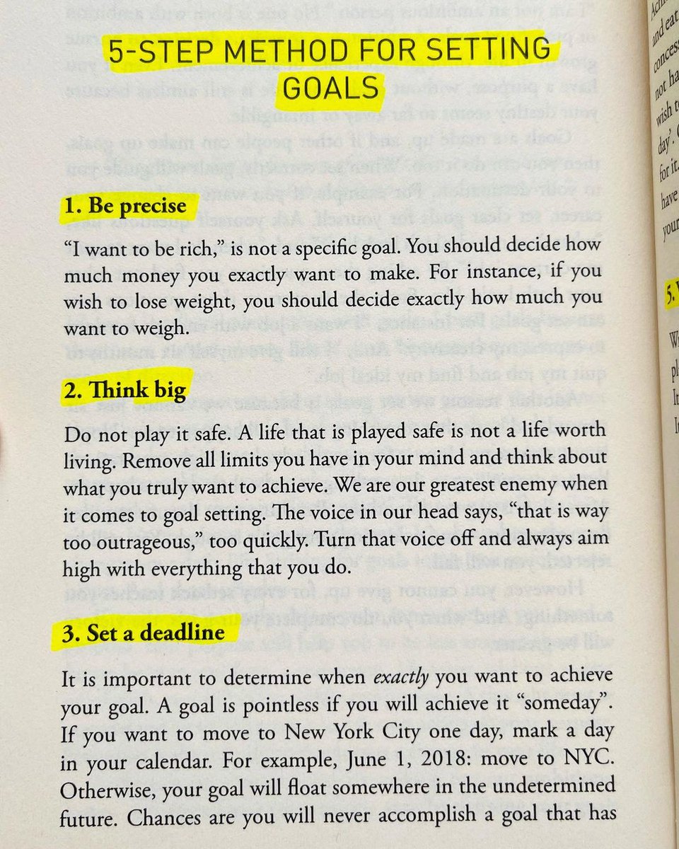 5 Step Method for Setting Goals: