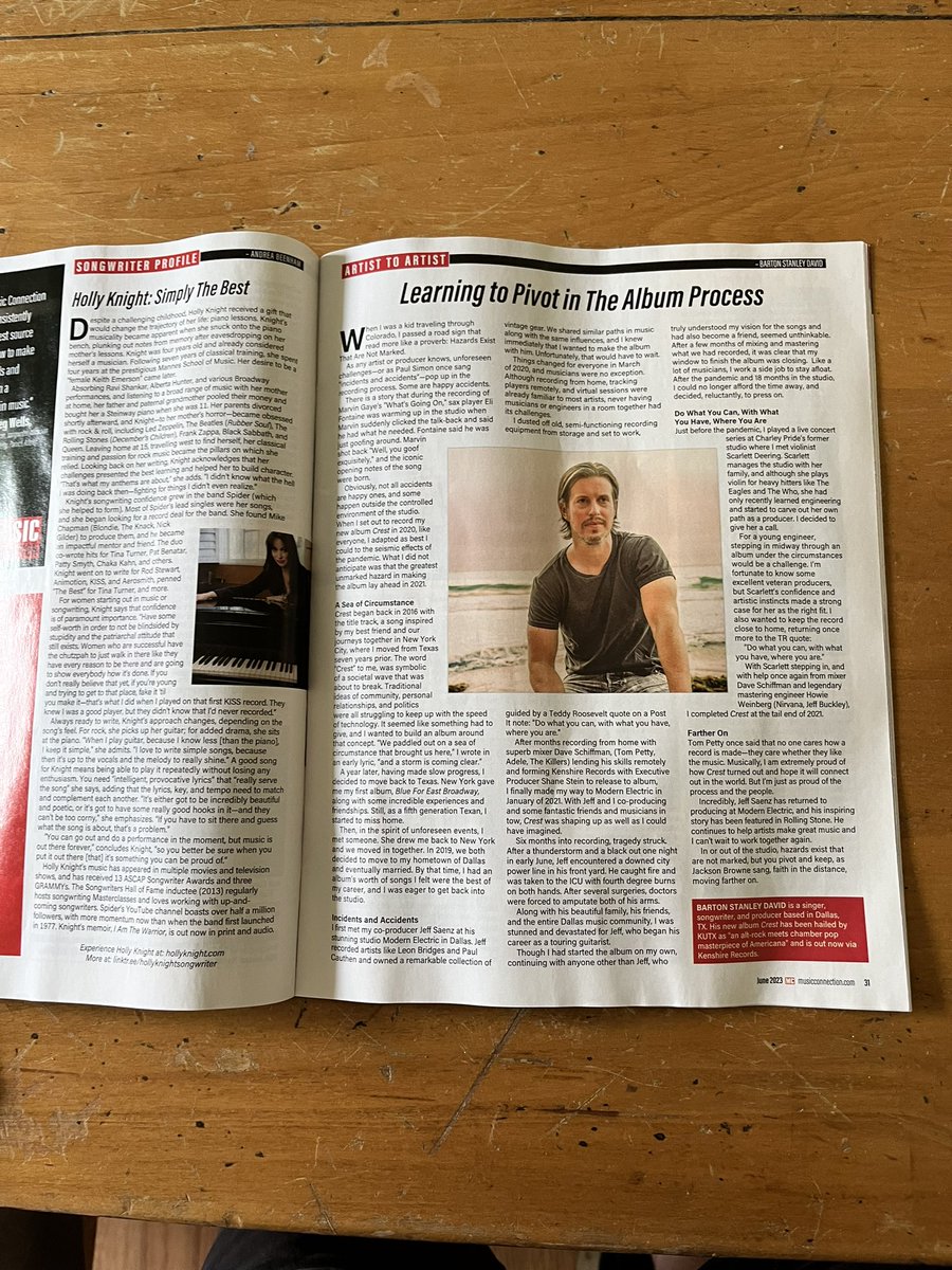 Stoked to be featured in <a href="/musicconnection/">Music Connection</a> print edition this month. 🙏🏼