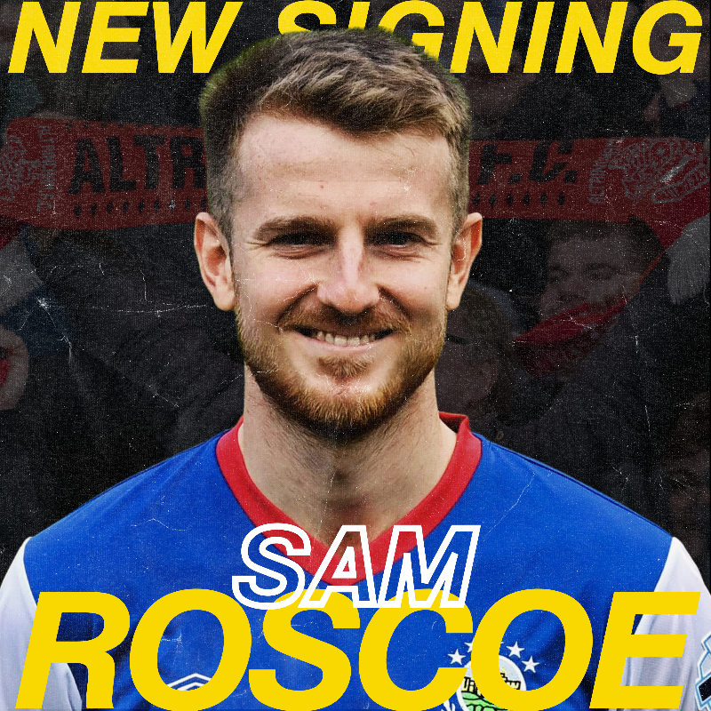altrinchamfc's tweet photo. Number 4⃣ through the door!

Welcome to the J. Davidson Stadium, @SamRoscoe5 👋

More on our new signing ⤵️