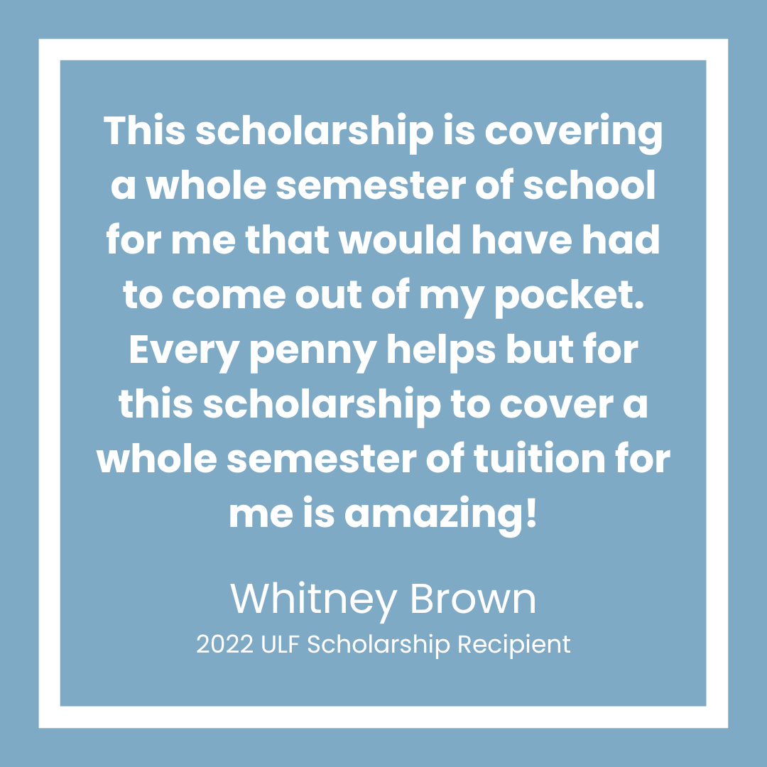 ulifoundation's tweet photo. In our application, students will be asked to describe to what costs scholarship funds will be applied. This could be tuition, books, room &amp; board, or other education-related expenses. To learn more about our alumni, visit https://t.co/nZXVl4NdDw! https://t.co/pyTlMT3DmT