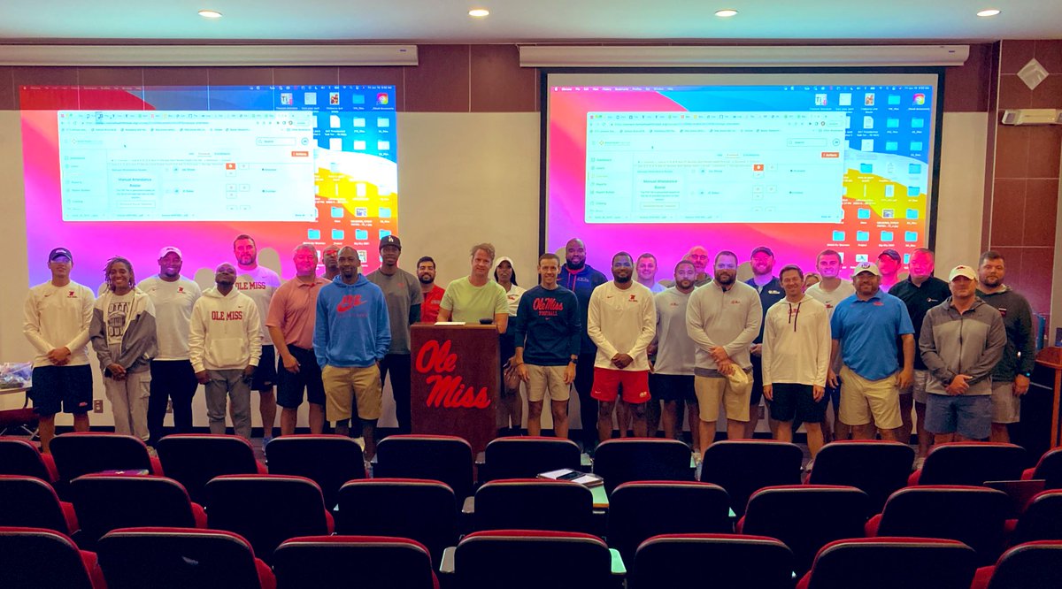 INTRODUCING: the ONLY football coaching staff in the nation to be FULLY CERTIFIED in Mental Health First Aid! #RebelMentalHealthMatters #athletementalhealth #mentalhealthfirstaid @MHFirstAidUSA @HilinskisHope @OleMissSports @OleMissHealth