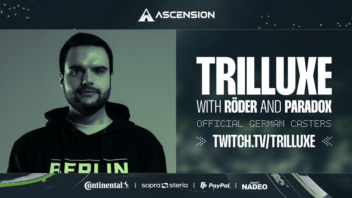 📣🇩🇪 GERMAN CAST 🇩🇪📣

We are pleased to announce that there will also be a German cast for the #AscensionTN thanks to @TrilluXe, @Roeder2033 and @ParadoXonCSGO 💙