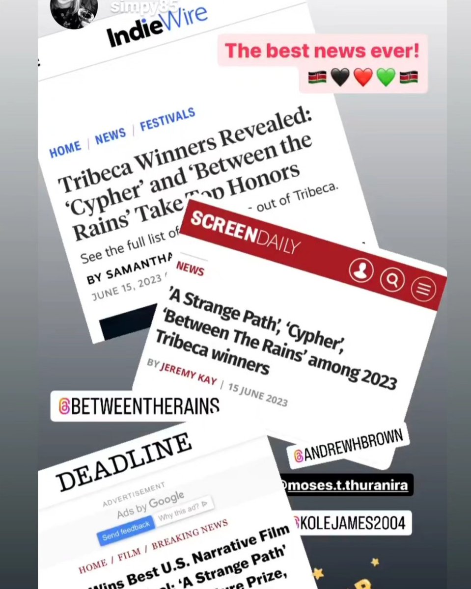 indiana_am's tweet photo. @Moses_Thiaine You've always been a team player and the epitome of "hard work pays off." once again, congratulations. 
#BetweenTheRains
@kenyafilmcomm 
@KalashaKenya 
@ActionAid_Kenya https://t.co/p4rRdBBdrB
