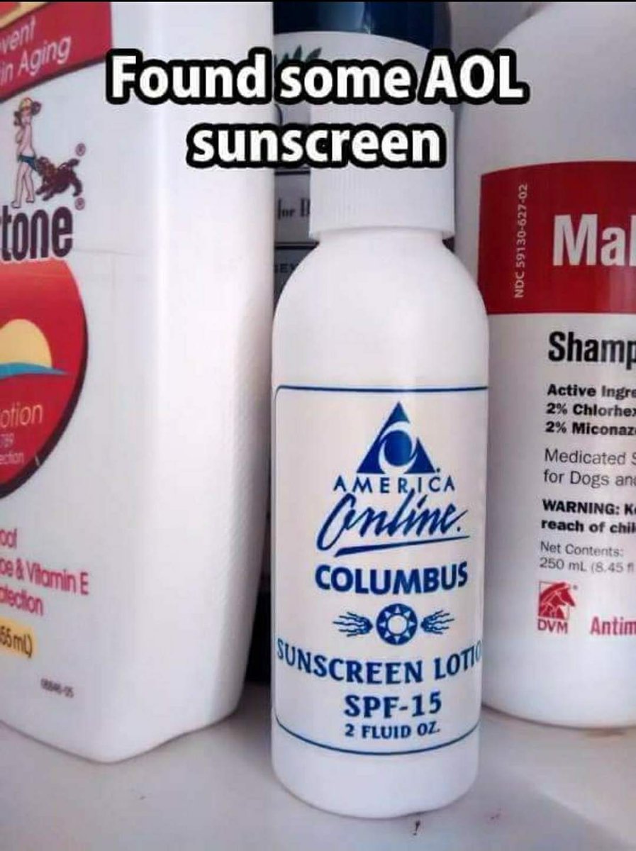 #OnMySummerBucketList is to finally use my AOL/America Online sunscreen