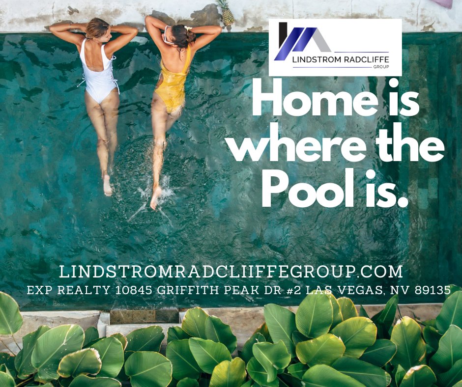 Home is where the Pool is!
LindstromRadcliffeGroup.com
Let us be the ones to help make your real estate goals come true! Contact me today!
#LindstromRadcliffeGroup #LasVegasARealtor #HendersonRealtor #ExpRealty #BuyAndSellWithUs #Realtor #RealEstateGoals #LasVegasRealEstate